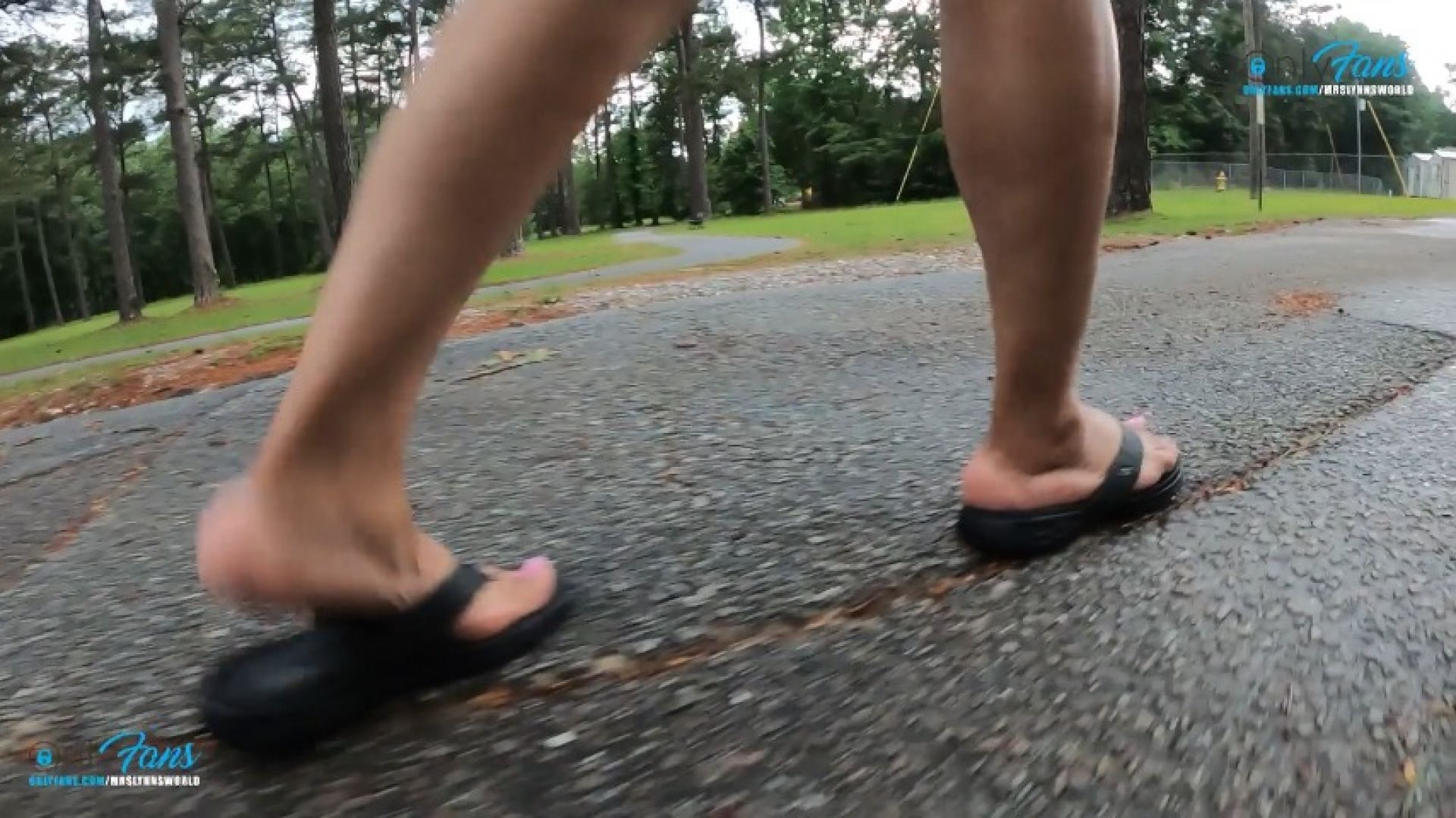 Walking In My Black Flip Flops