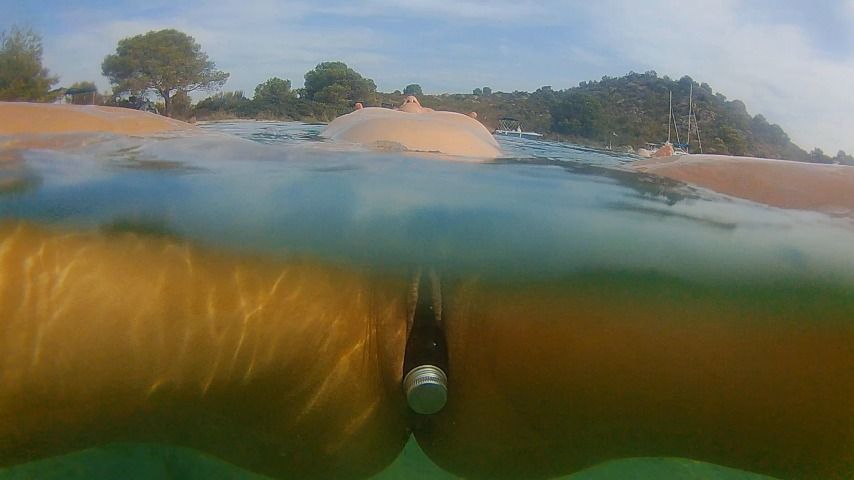 Bottle underwater adventure