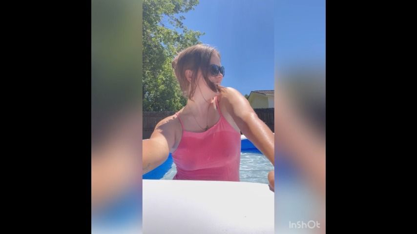 POV/JOI embarrassing you in the pool