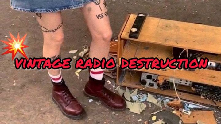 Vintage radio destruction