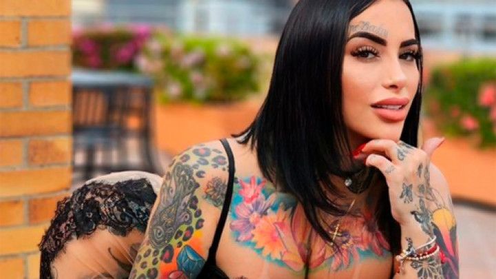 Beautiful woman explains the meaning of her tattoos