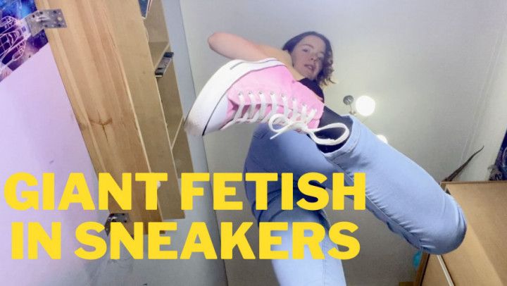 giant fetish in sneakers