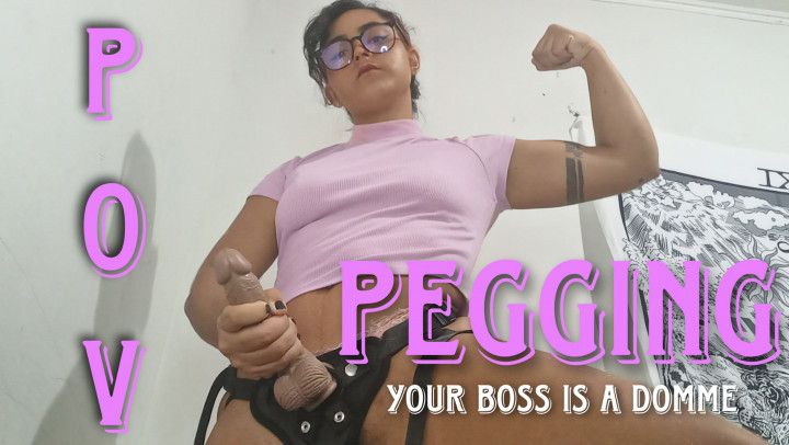 Your boss is a domme Pegging CEI POV