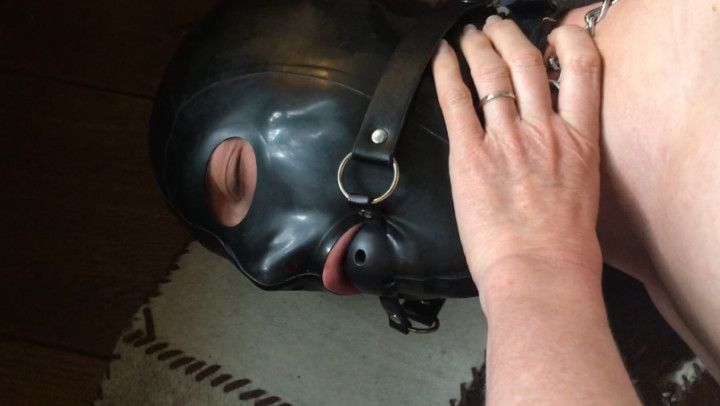 Hotwife Julia dominates masked slave boy