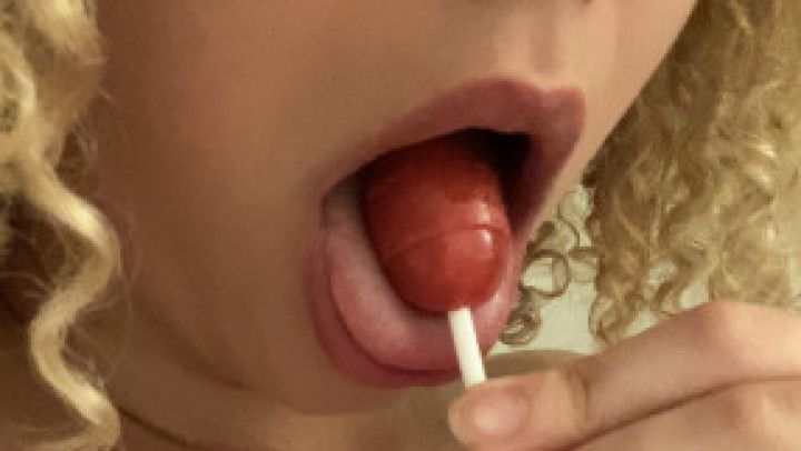 Sucking on my lollipop