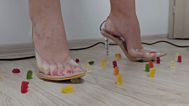 Unaware Giantess Ironing in Clear Heels