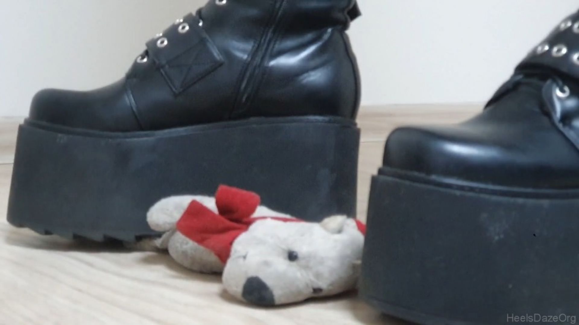 Plushie Stomped Flat with Platform Boots