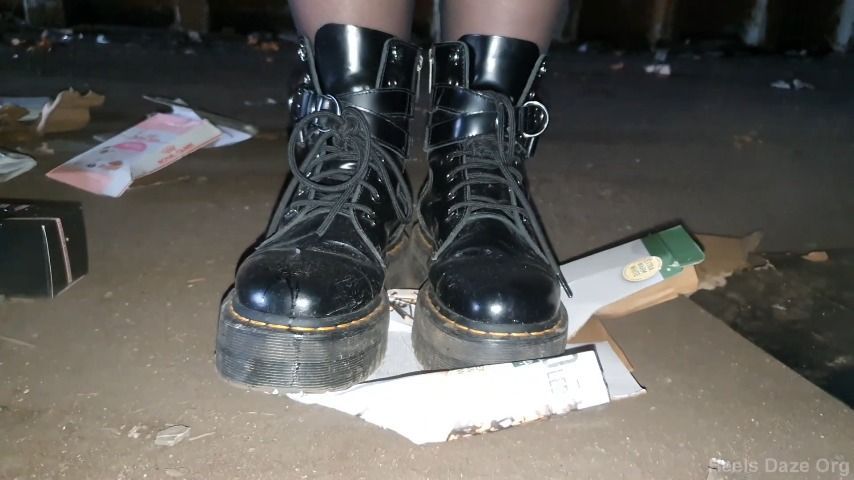 Cardboard Boxes Crush in Dr Martens