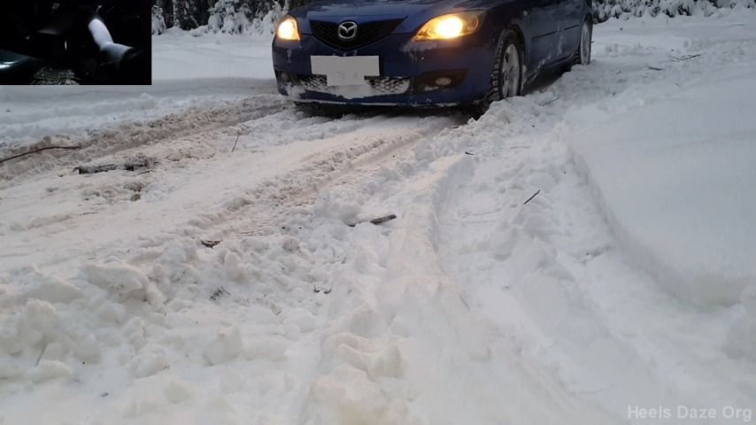 Wheelspin Session in Snow Mazda