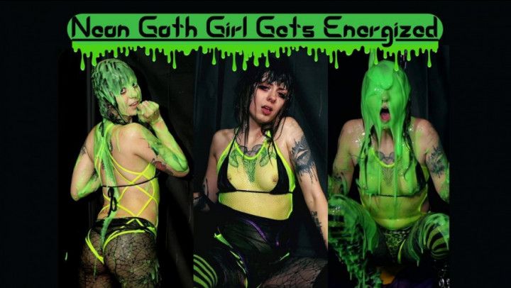 Neon Goth Girl Gets Energized