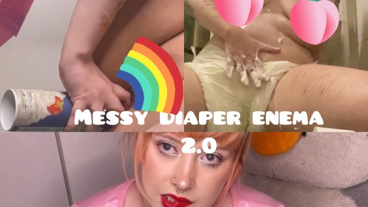 Anal play Messy Diaper Marshmellow Enema 2.0 cream bulb