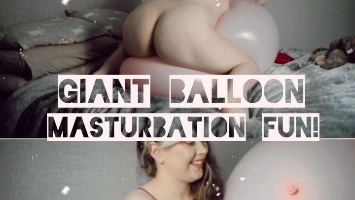 Giant balloon naked hump masturbation