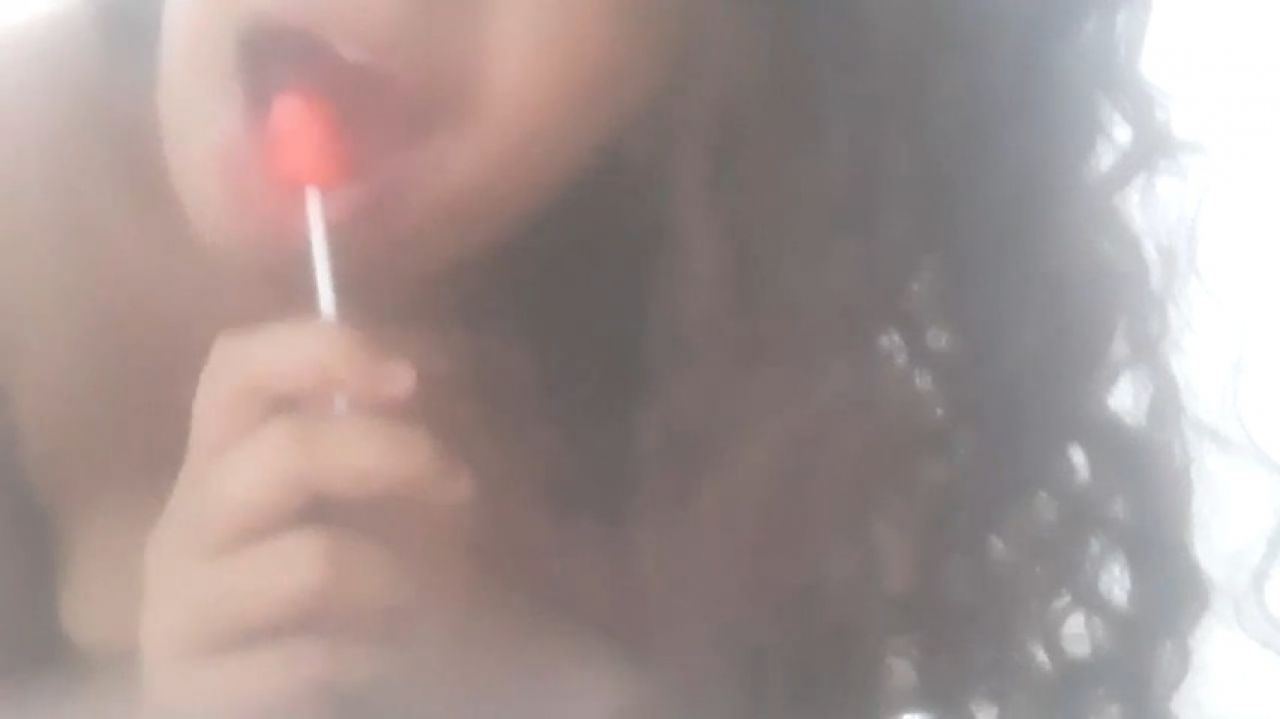 Teasing daddy Sucking a lollipop and playing with my feet