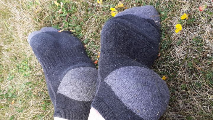 Outside with my Stinky feet / Foot out