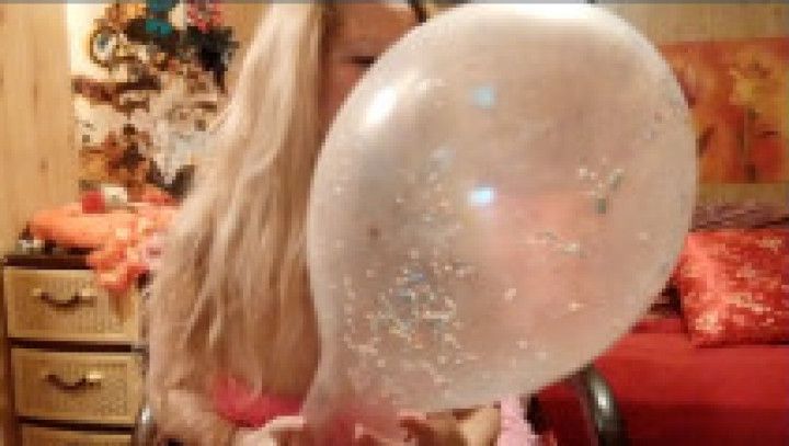 12 inch transparent balloon with beads