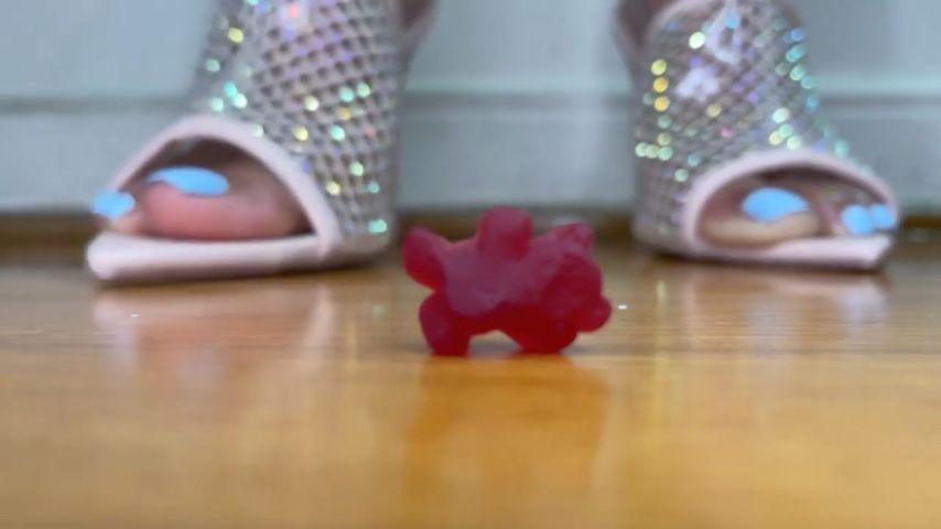 Gummy Bears Smashed by Heels &amp; Feet