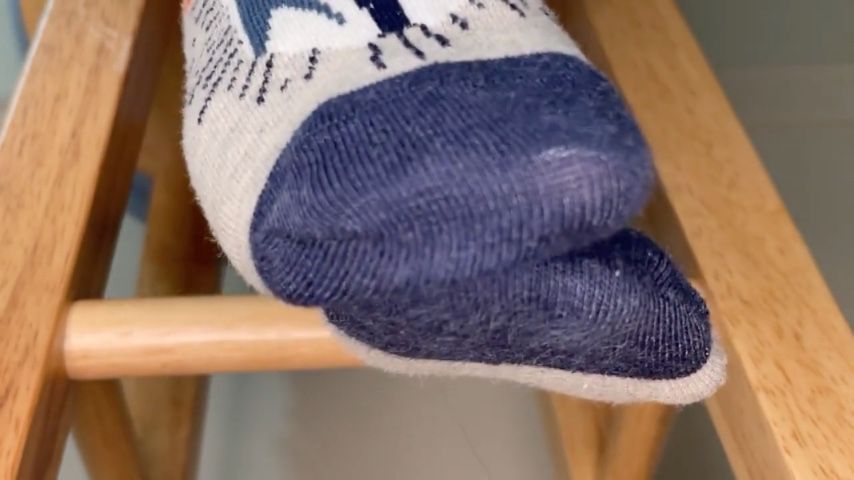 Star Wars Sock Removal on Stool
