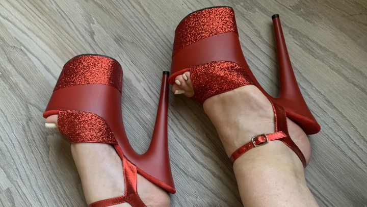 Showing off my new red Pleasers