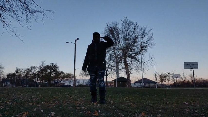 Silhouetted Bullwhip Practice