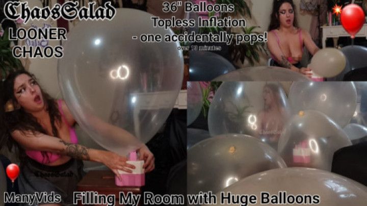 Looner Chaos 2;  36 Inch Balloon Inflation  accidental pop