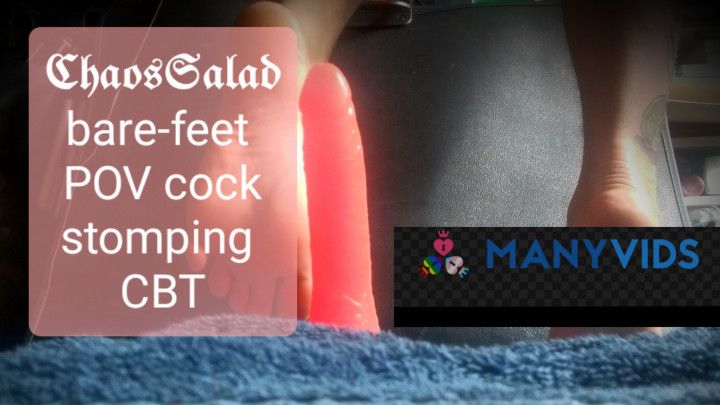 Barefoot Dildo Trampling Dirty Talk