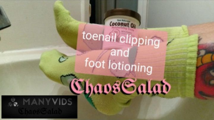 Foot Lotioning and Toe Nail Clipping