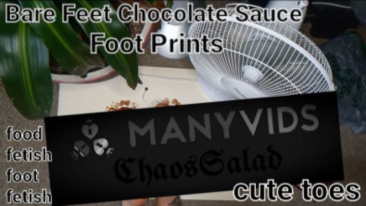 Bare Feet Chocolate Sauce Foot Prints