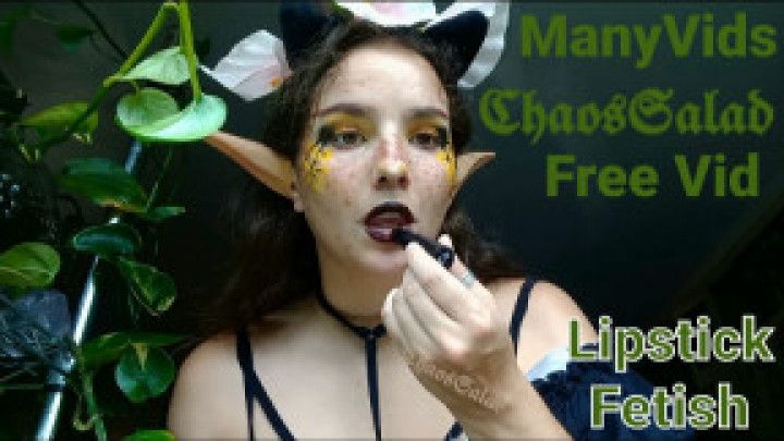 Gothic Elf Lipstick Fetish FREE VID