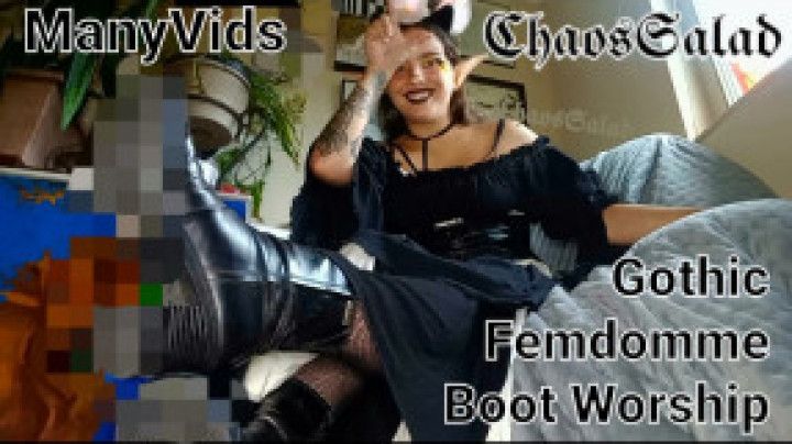 Gothic Elf Femdomme Boot Worship