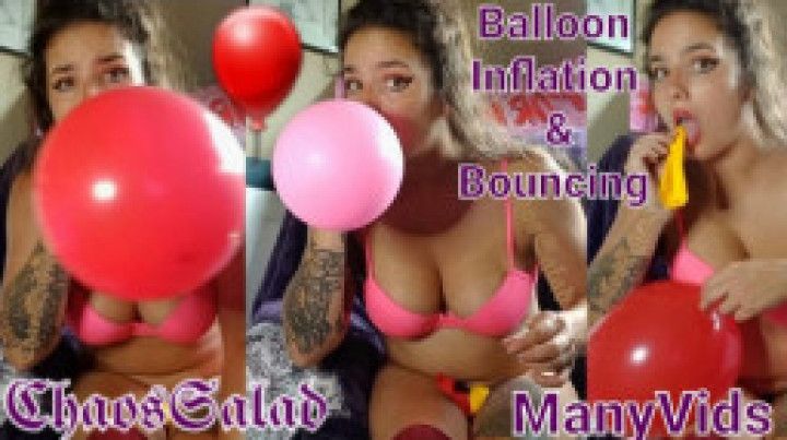 Porn Girl Blows Up Balloons