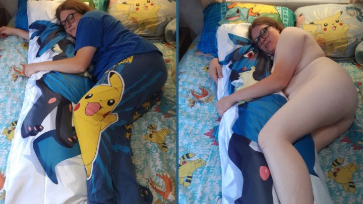 Cuddling and Humping my Lucario Pillow