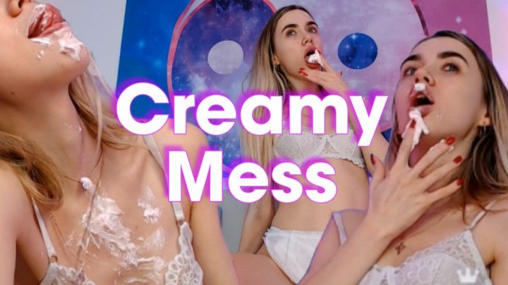 Creamy Sweet Mess All Over Me In Lace Fingering Cake