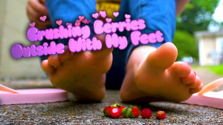 Popping Berries Under my Feet Outside