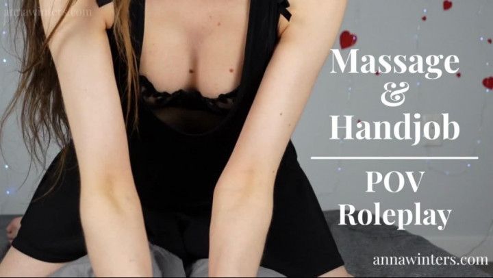 POV Roleplay Massage Turns Into Handjob