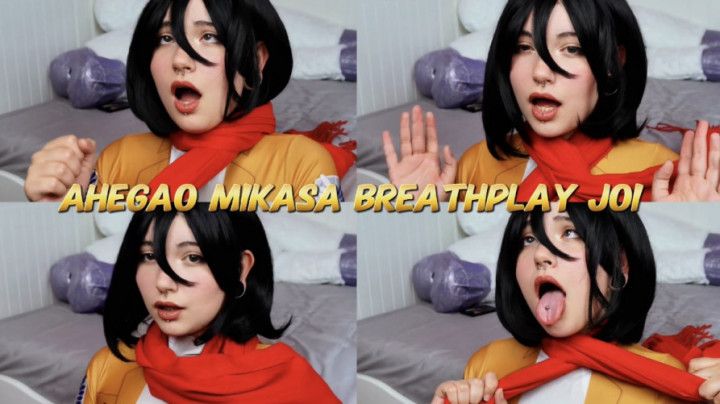 Ahegao Mikasa breathplay JOI game