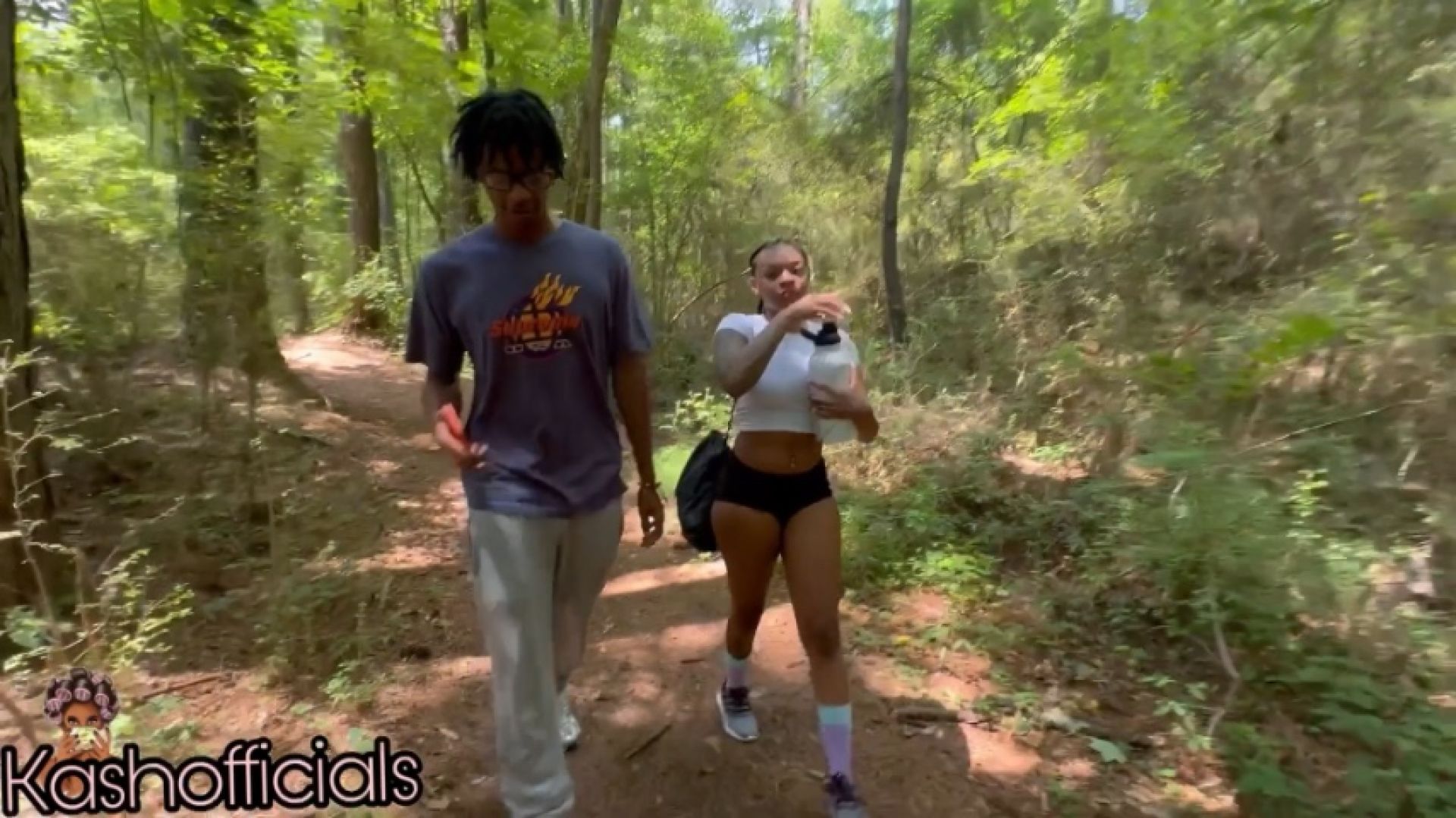 Kashofficials gets fucked on her hike by Flashbackks