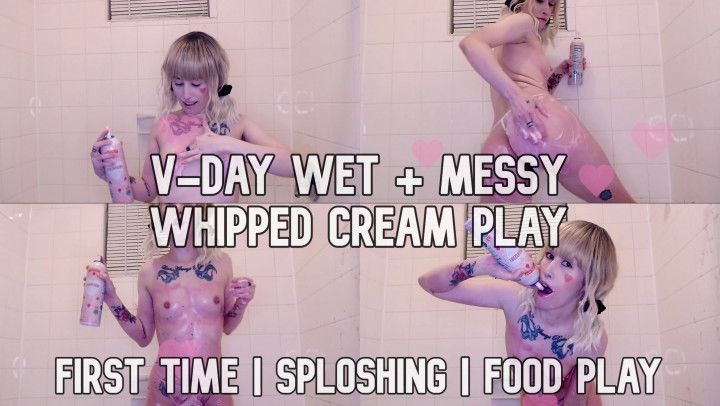 V-Day Wet + Messy Whipped Cream Play