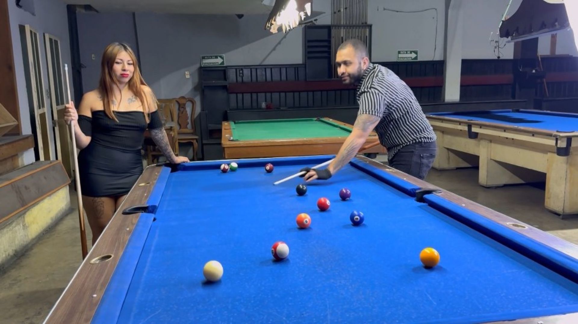 Billiard worker fucks me balls deep