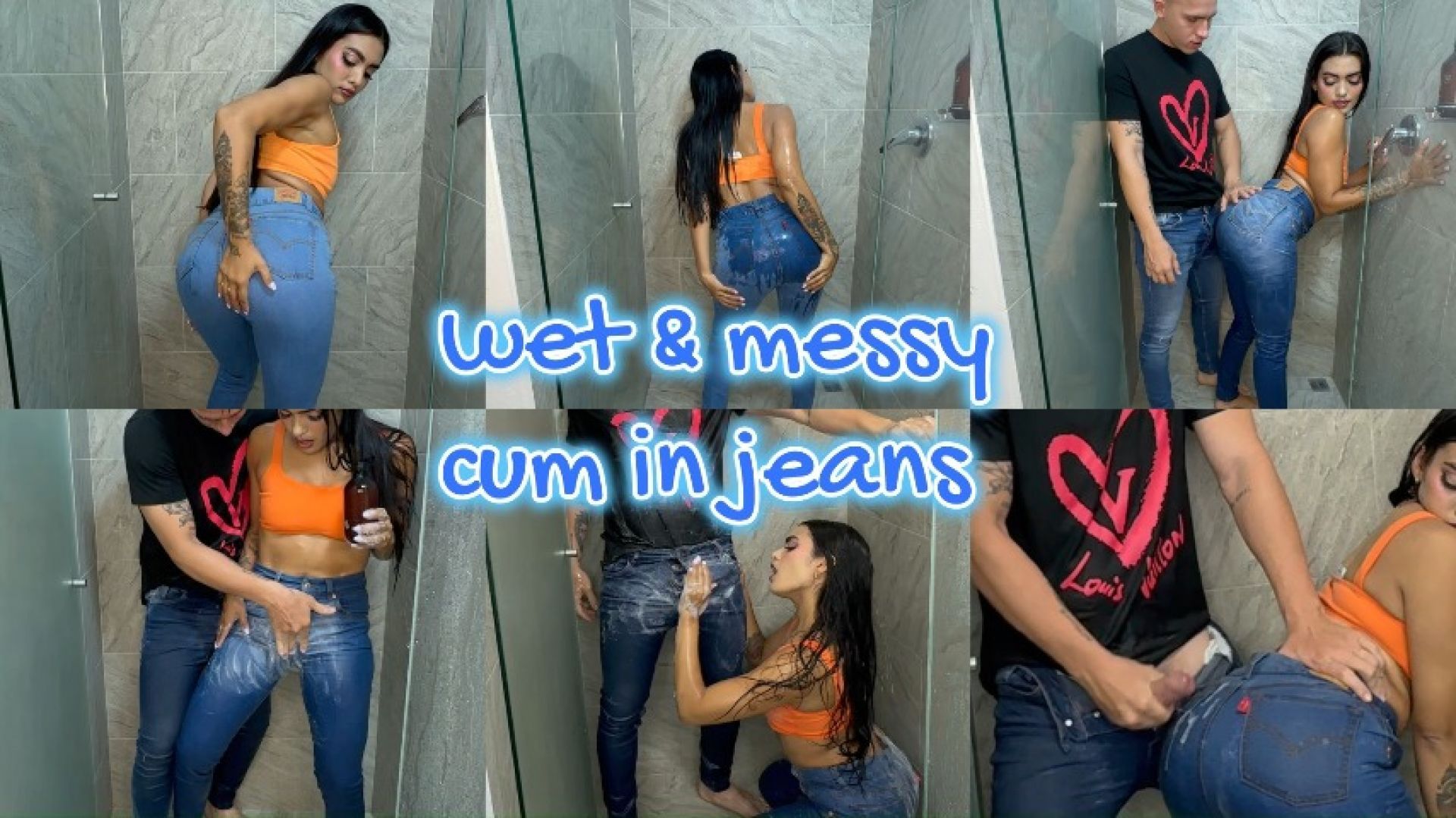 Wet &amp; Messy Cum In Jeans