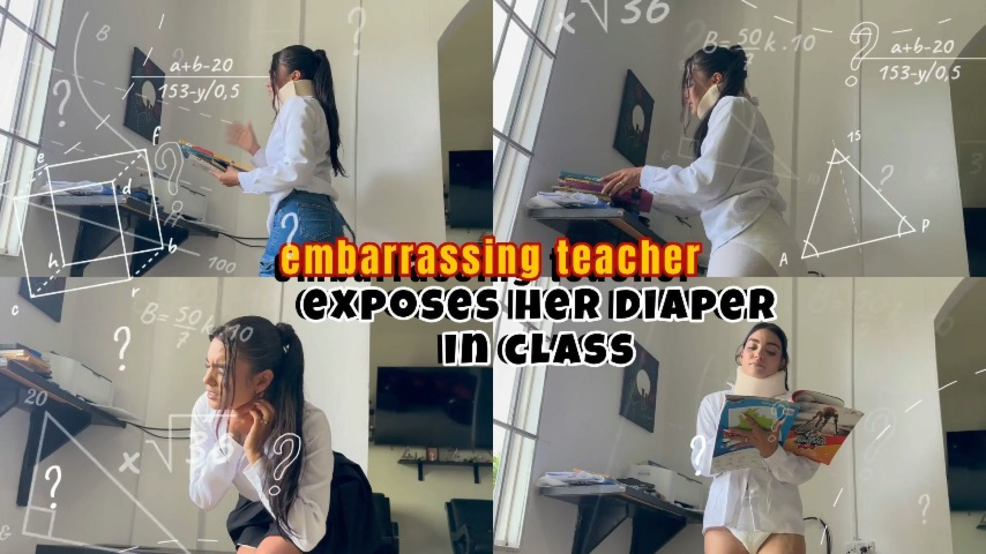 TEACHER EXPOSES HIS DIAPER IN CLASS