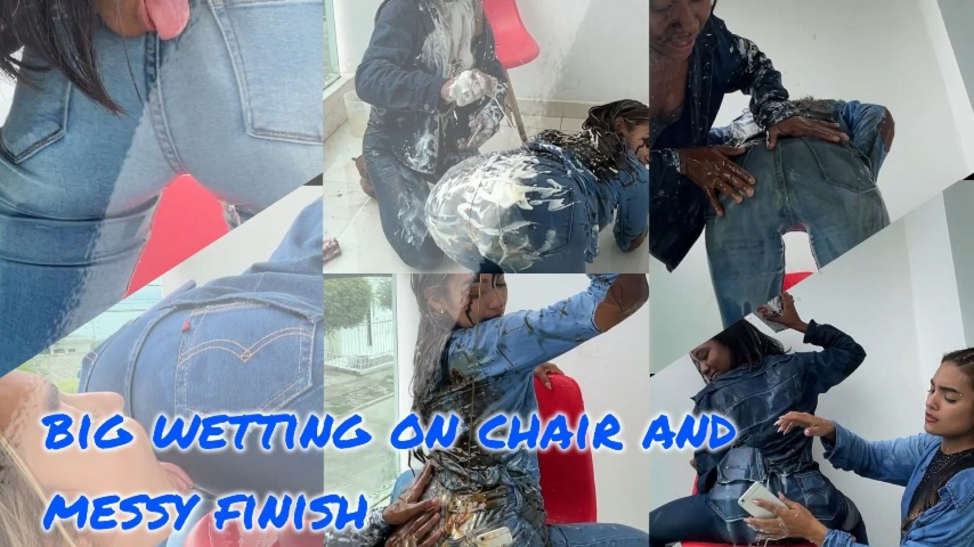 BIG WETTING ON CHAIR &amp; MESSY FINISH PART 2