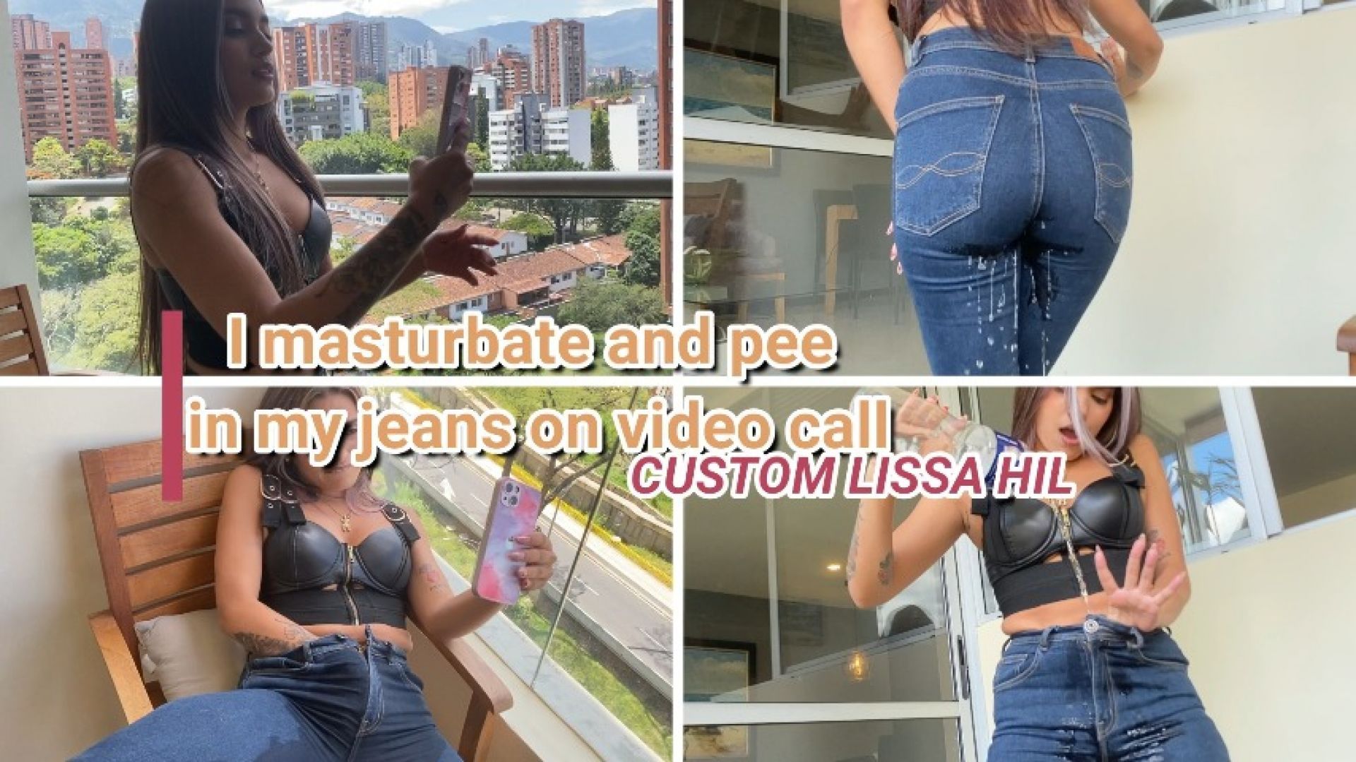 MASTURBATION AND PEE IN JEANS ON VIDEO CALL