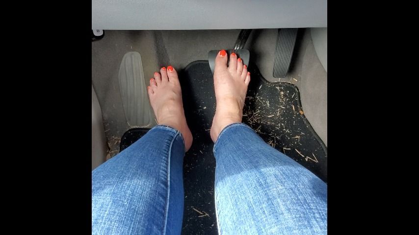 Barefeet and Jeans Driving