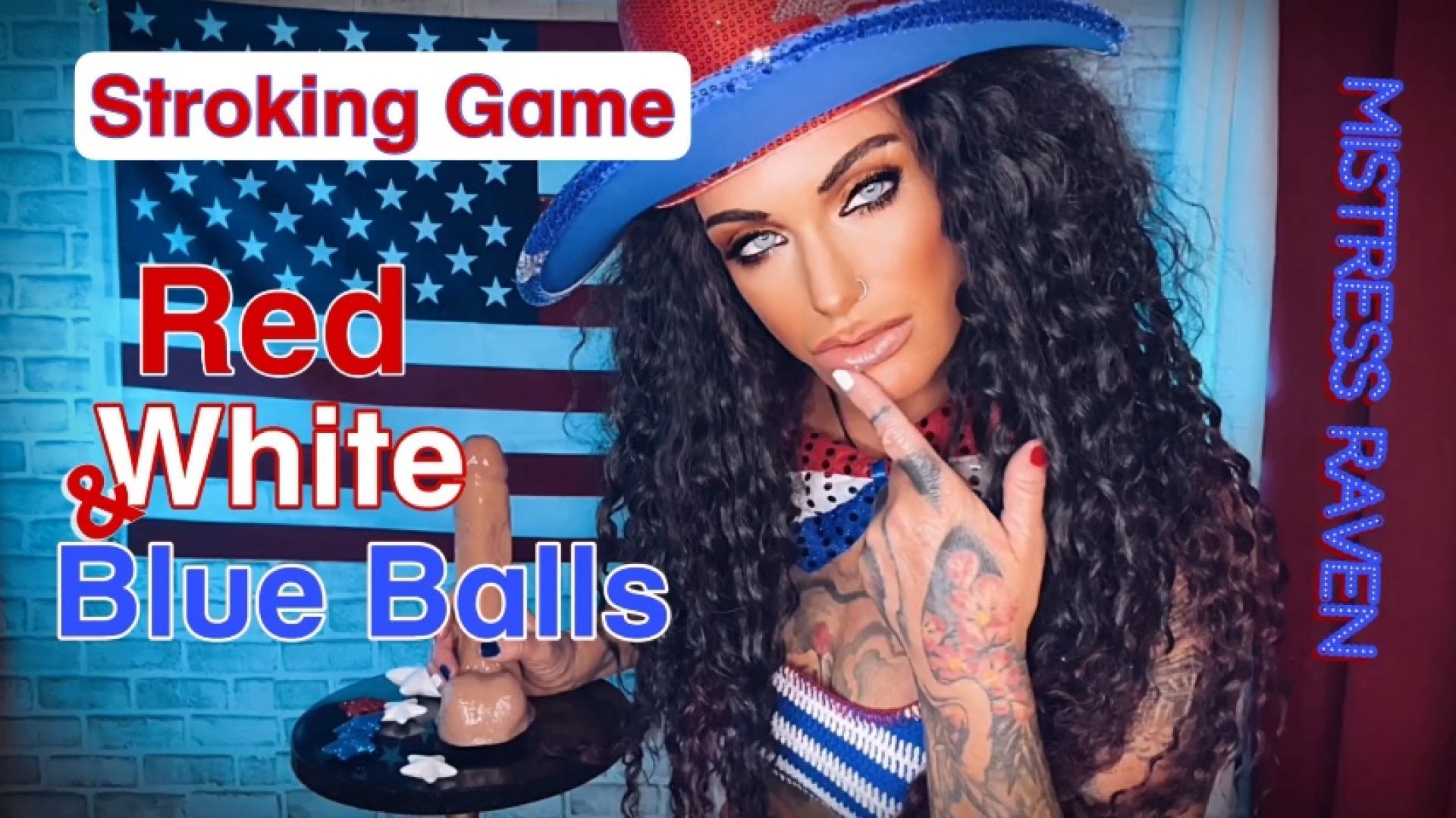 RED WHITE &amp; BLUE BALLS - STROKING GAME