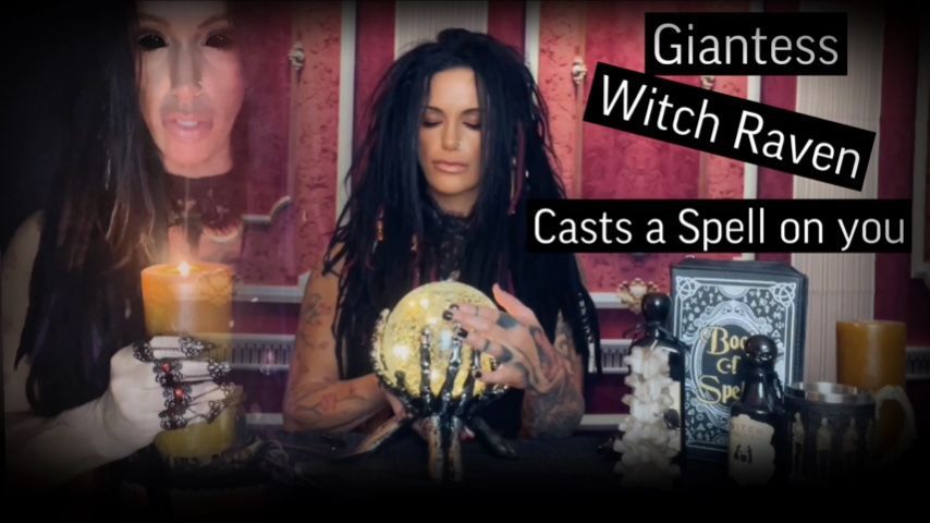 Giantess Witch Raven Casts a Spell