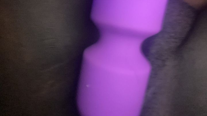 Horny ebony vibrator play