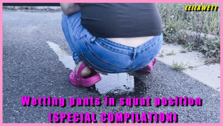 Wetting of pants in squat position SPECIAL COMPILATION