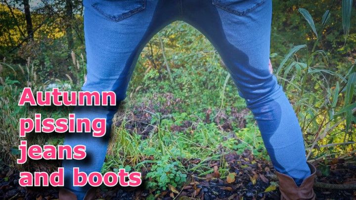 Autumn pissing jeans and boots