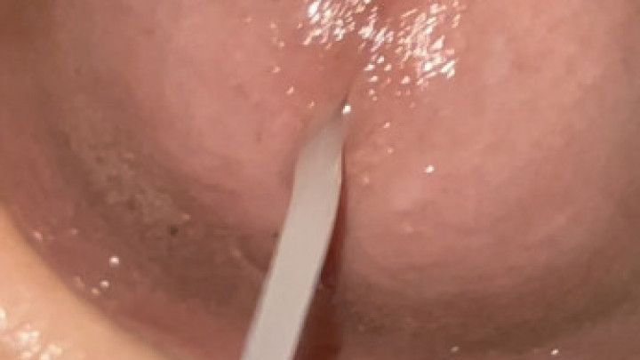 Close Up Milking Pre cum and ejaculation