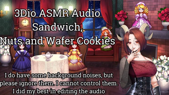 3DIO ASMR Eating Sandwich, Peanuts, &amp; Wafer Cookies